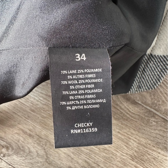 NWT Sz S/4 AMERICAN RETRO “Checky” Buffalo Plaid Wool Pencil Skirt - Picture 9 of 9